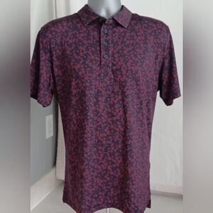 G Fore mini floral golf polo
(size L, color “twilight”/navy and maroon”)